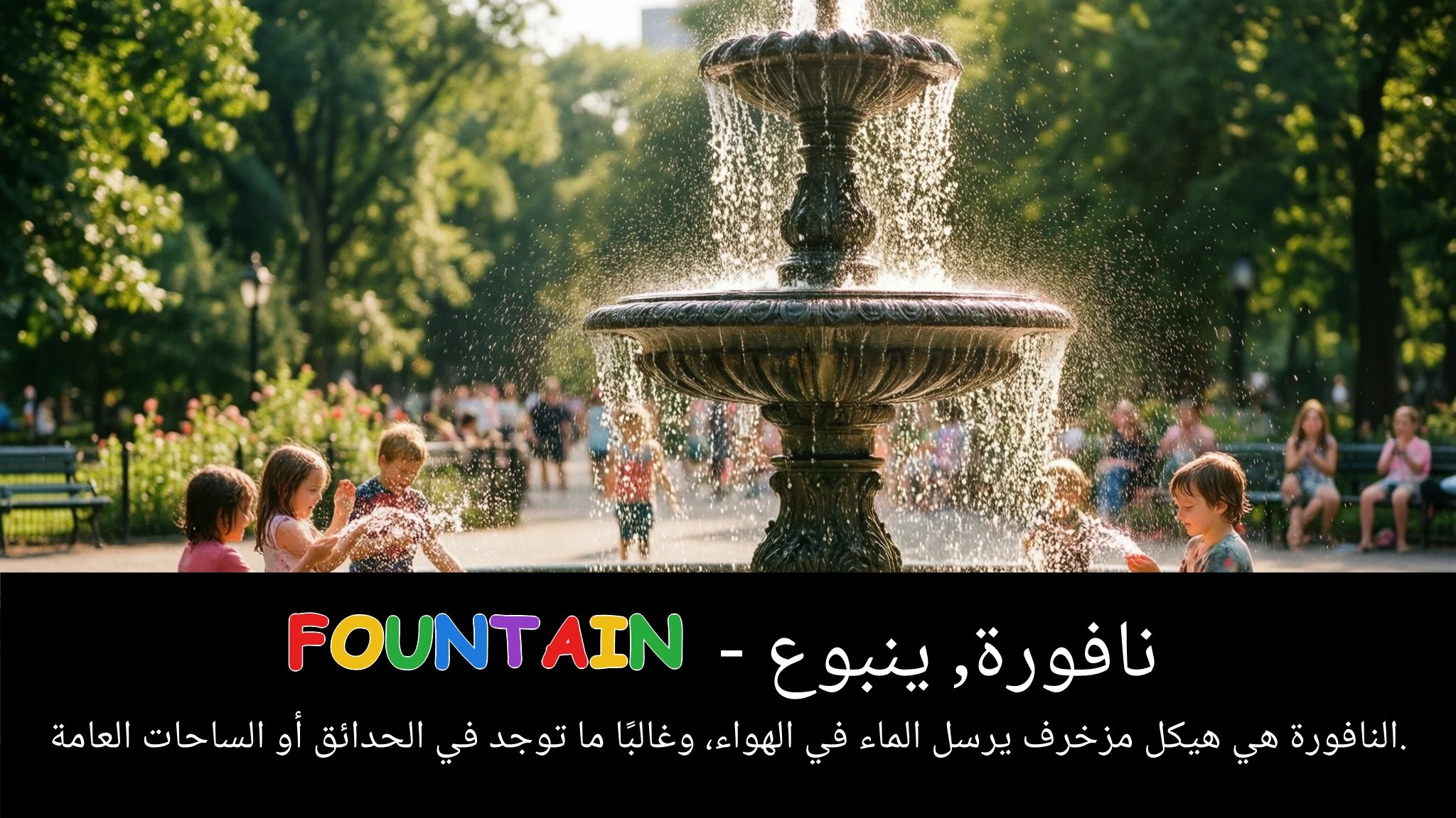 Arabic Illustration for fountain